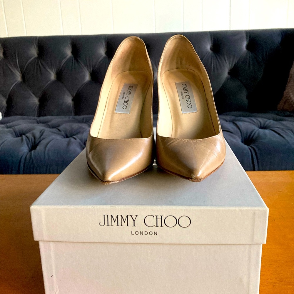 Jimmy Choo Nude Heels Size US 5, EU 35